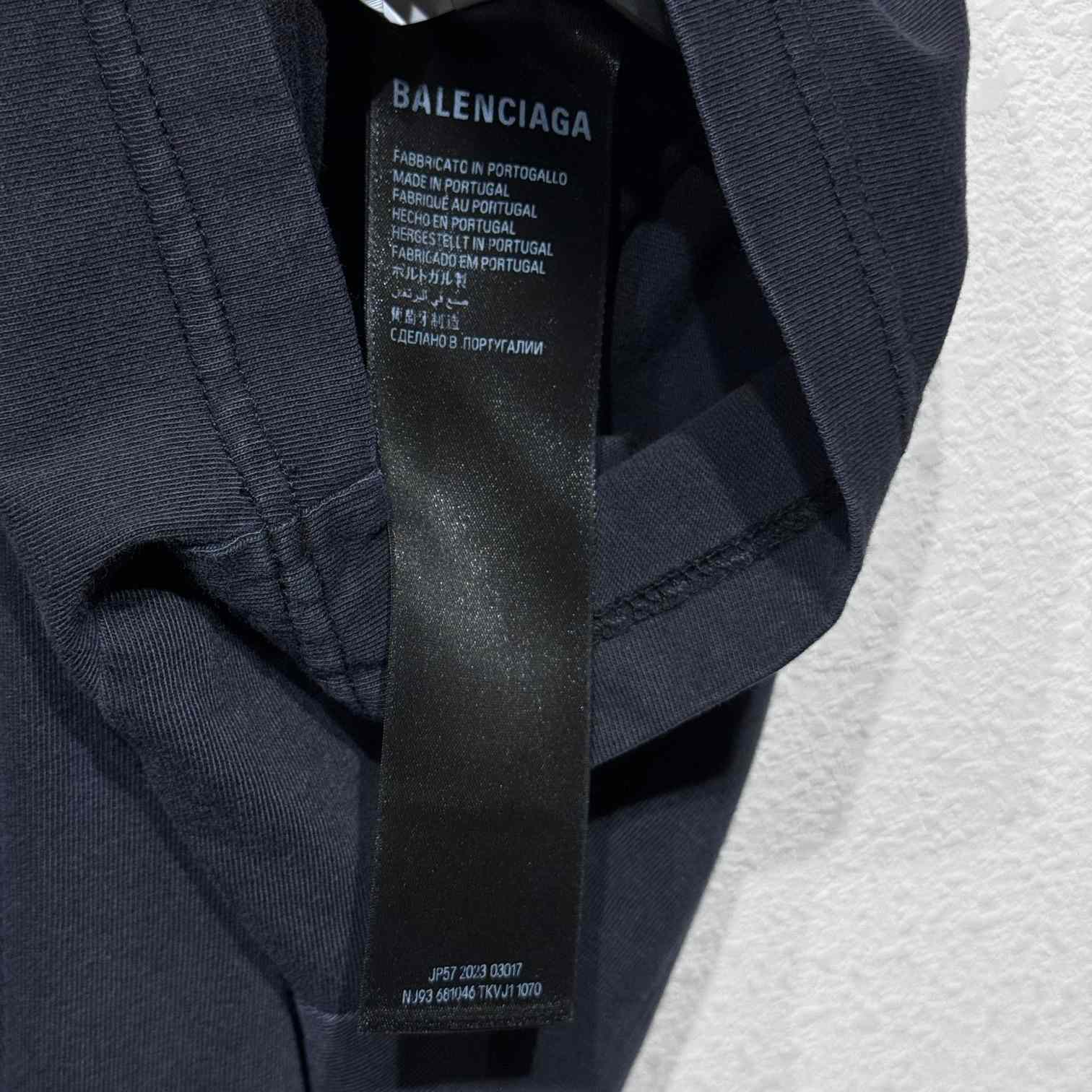 Balenciaga Getaria T-Shirt Oversize Fit In Washed Black Tubular Jersey - PerfectKickZ