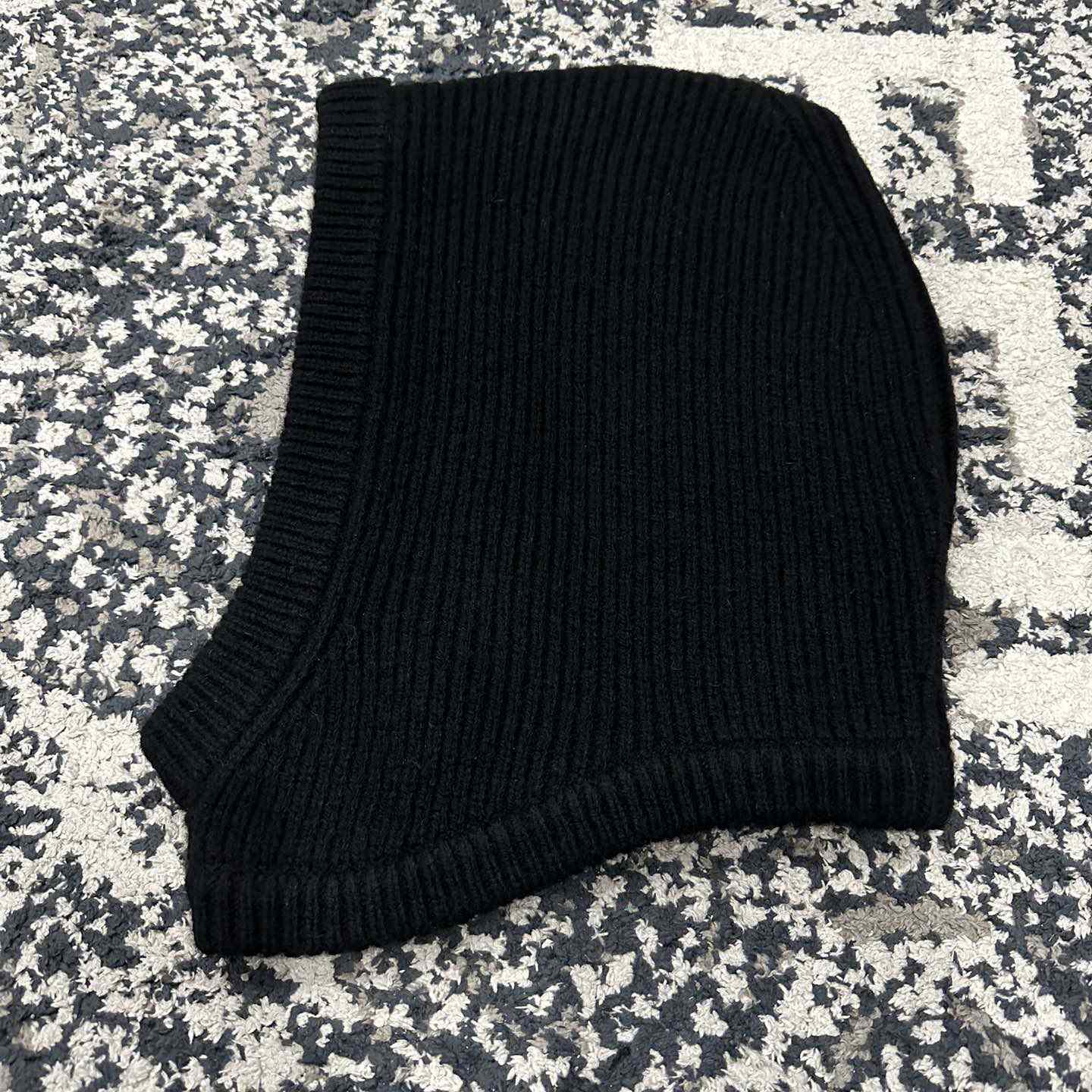 Rick Owens Balaclava Cashmere Knit Hood Hat - PerfectKickZ