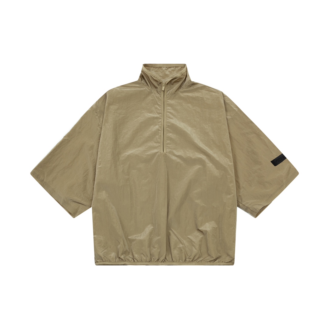 Fear of God Essentials Crinkle Nylon Half Zip Short-Sleeve Shirt - PerfectKickZ
