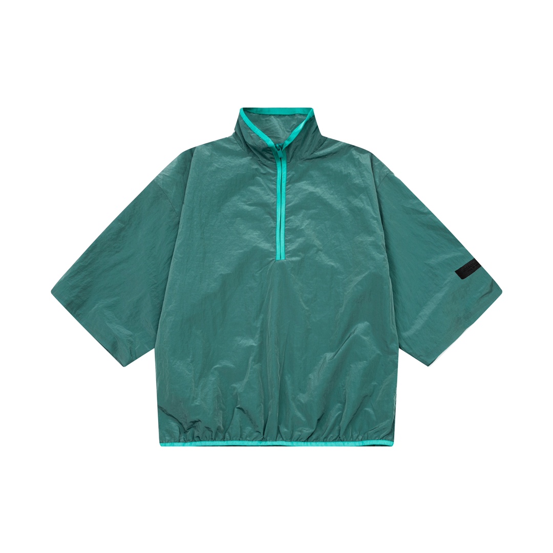Fear of God Essentials Crinkle Nylon Half Zip Short-Sleeve Shirt - PerfectKickZ