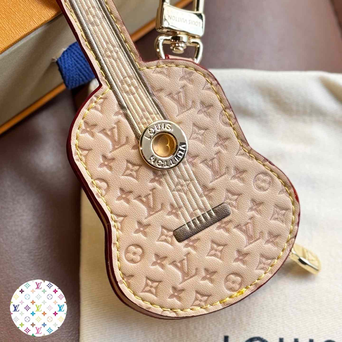 Louis Vuitton Guitar Pouch Bag Charm   M02032 - PerfectKickZ
