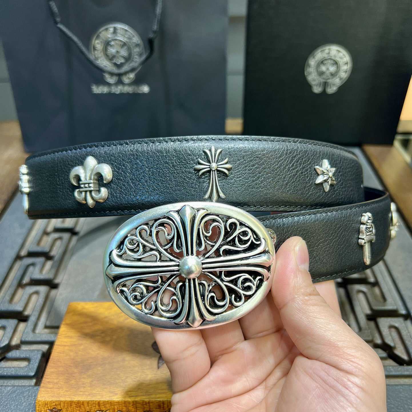 Chrome Hearts Vintage Belt  38mm - PerfectKickZ