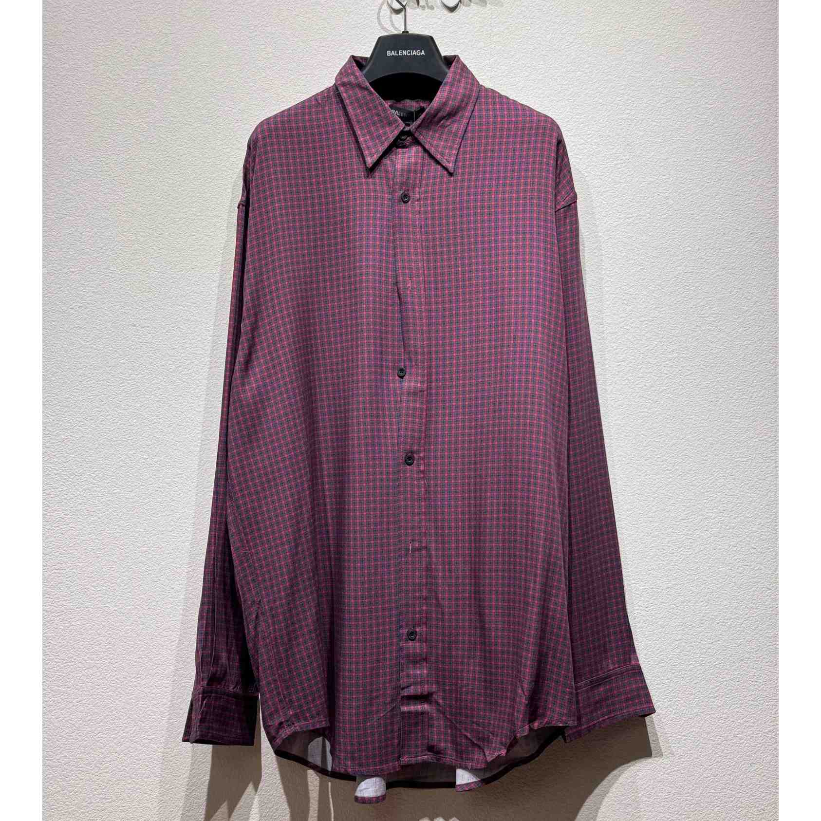 Balenciaga Fluid Shirt In Red And Grey  - PerfectKickZ