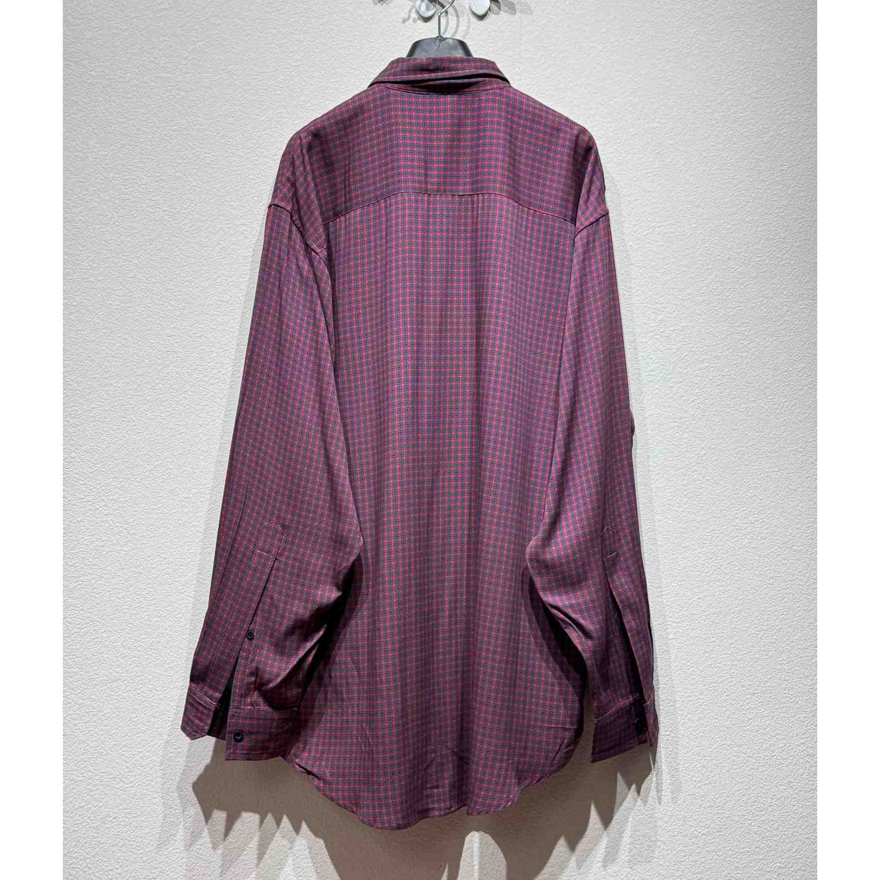 Balenciaga Fluid Shirt In Red And Grey  - PerfectKickZ