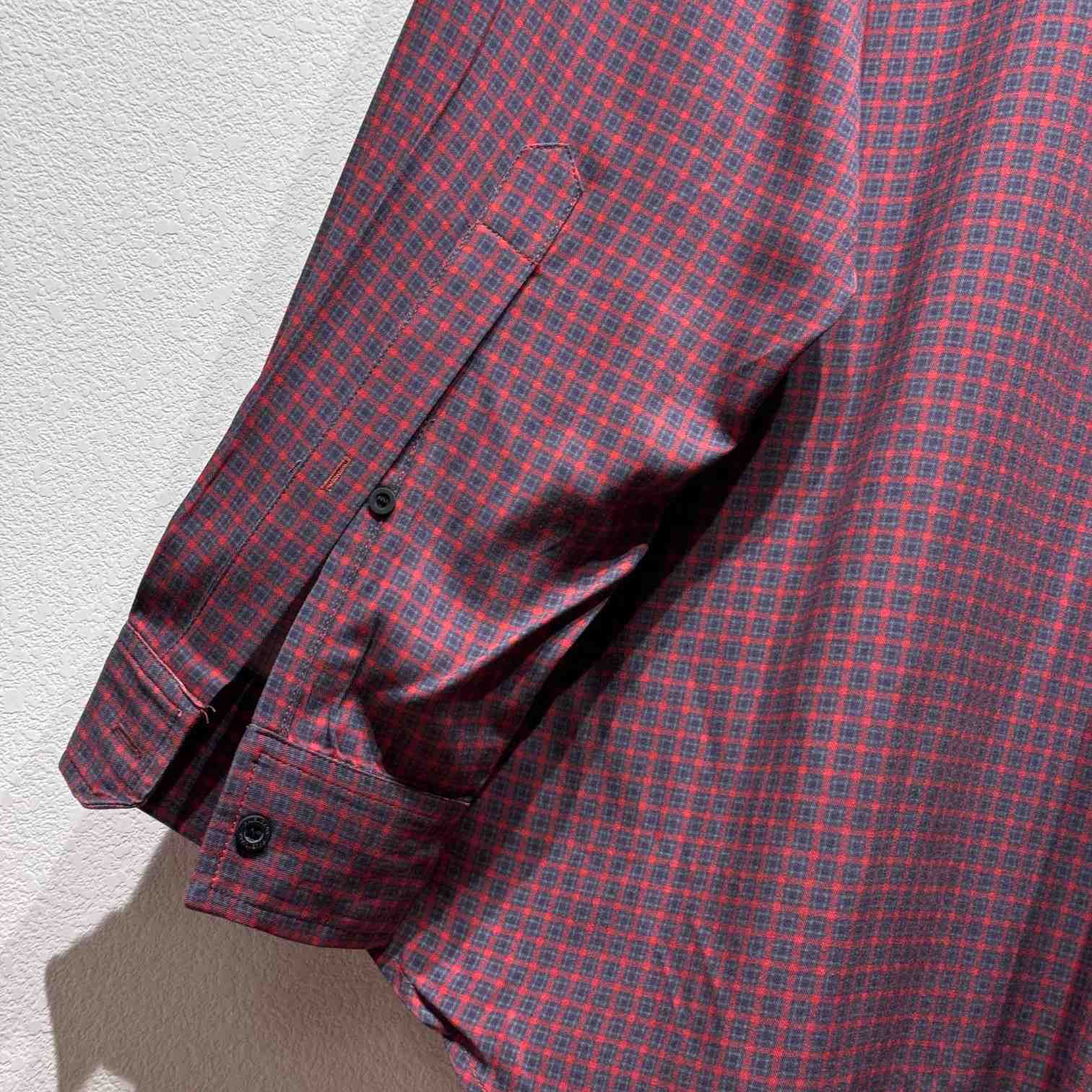 Balenciaga Fluid Shirt In Red And Grey  - PerfectKickZ
