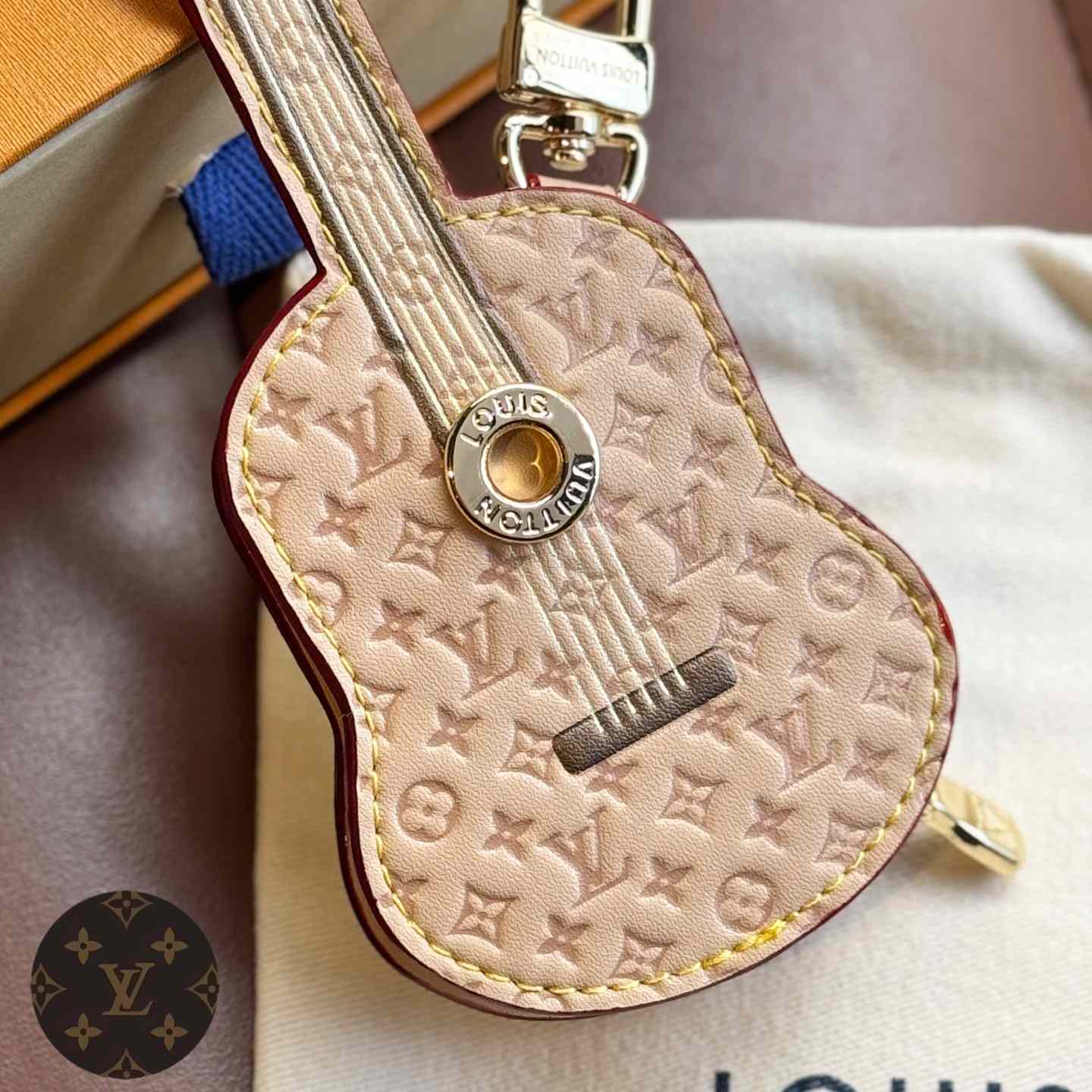 Louis Vuitton Guitar Pouch Bag Charm   M02032 - PerfectKickZ