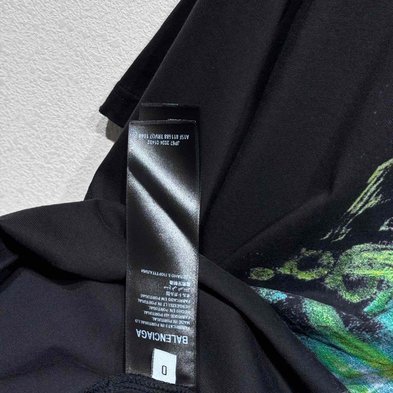 Balenciaga DIY Imprint T-Shirt In Washed Black Vintage Jersey - 