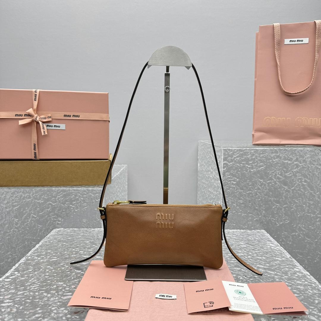 Miu Miu Nappa Leather Mini Pouch - PerfectKickZ