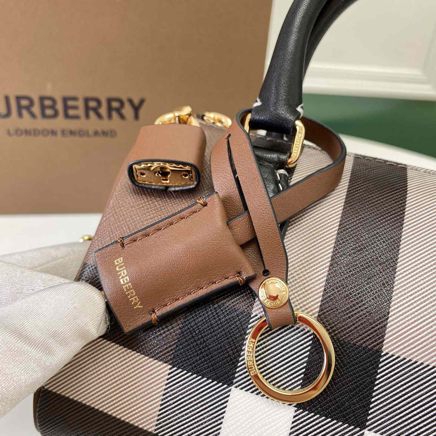 Burberry Mini Check Bowling Bag - PerfectKickZ