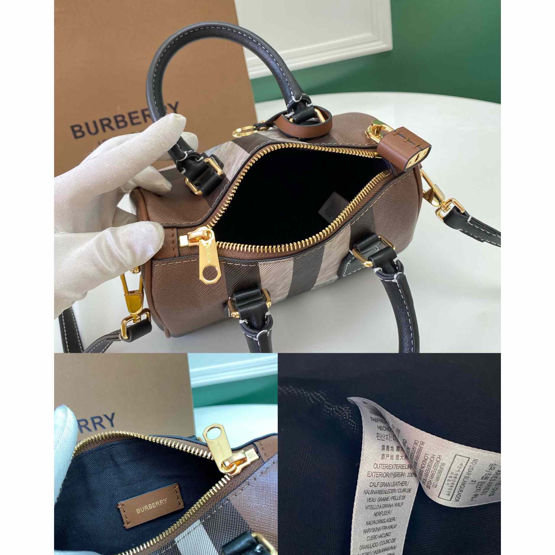 Burberry Mini Check Bowling Bag - PerfectKickZ