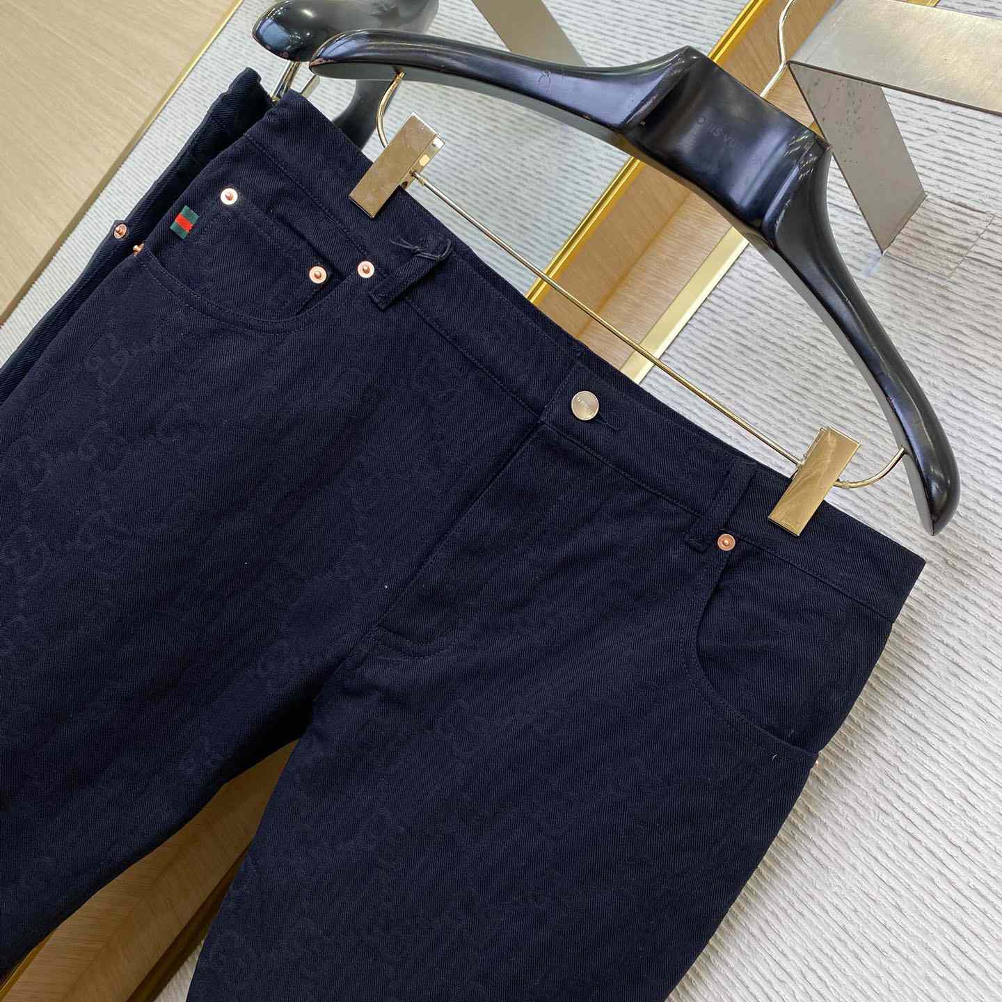 Gucci GG Denim Jacquard Jacket And Jeans - PerfectKickZ