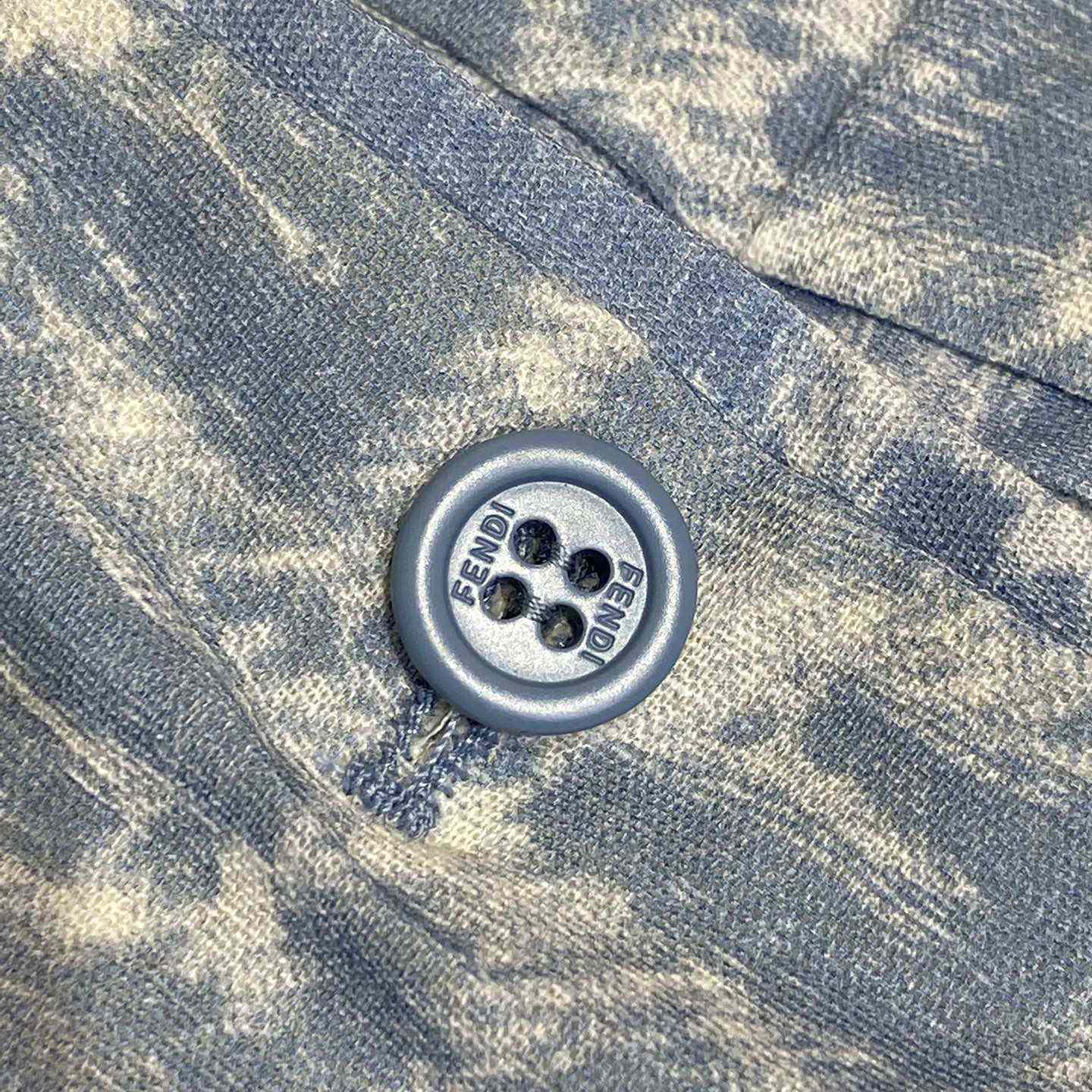Fendi Blue FF Linen Shorts - PerfectKickZ