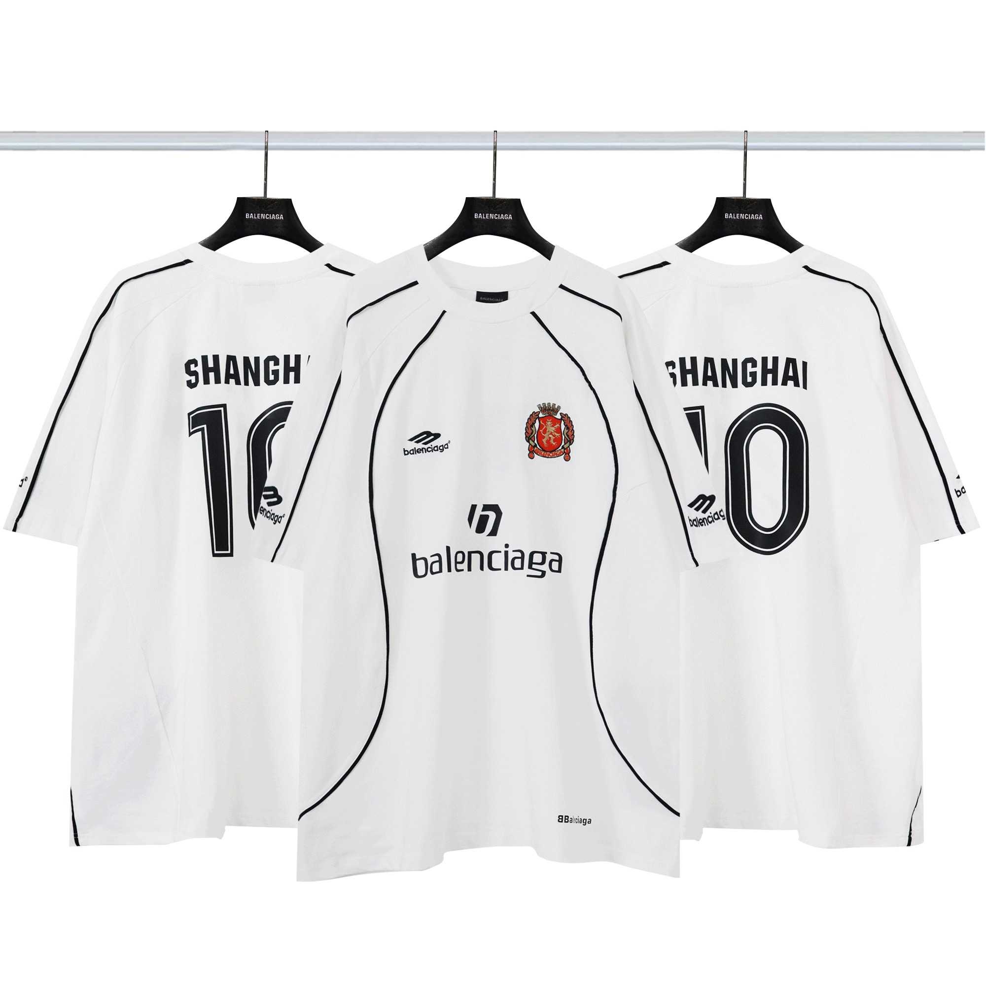 Balenciaga Paris Soccer T-Shirt Oversized In White - PerfectKickZ
