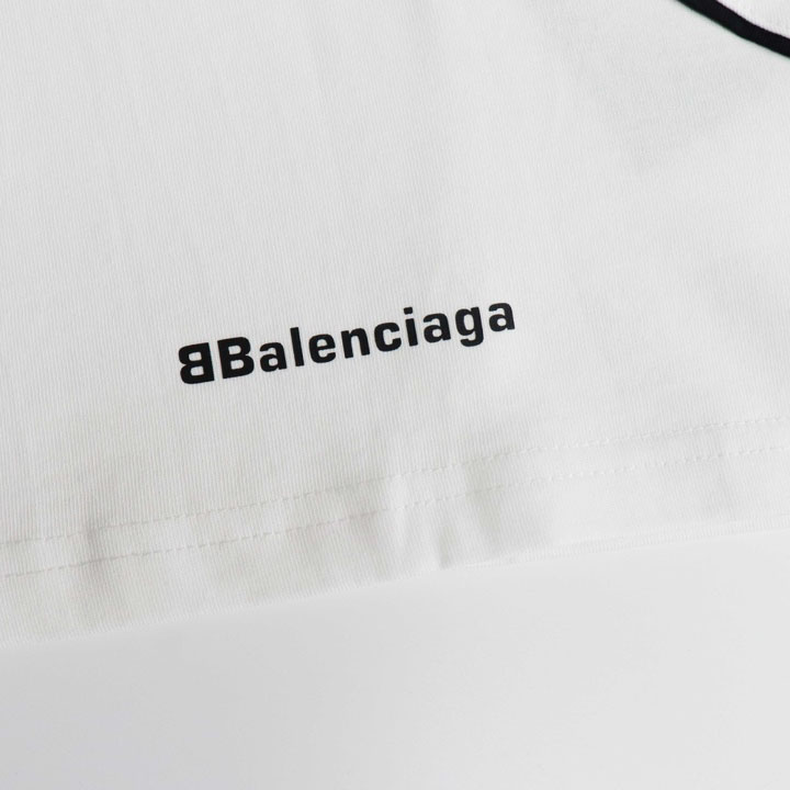 Balenciaga Paris Soccer T-Shirt Oversized In White - PerfectKickZ
