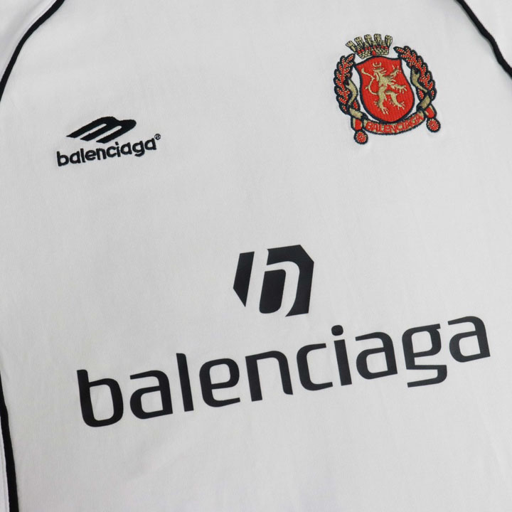 Balenciaga Paris Soccer T-Shirt Oversized In White - PerfectKickZ