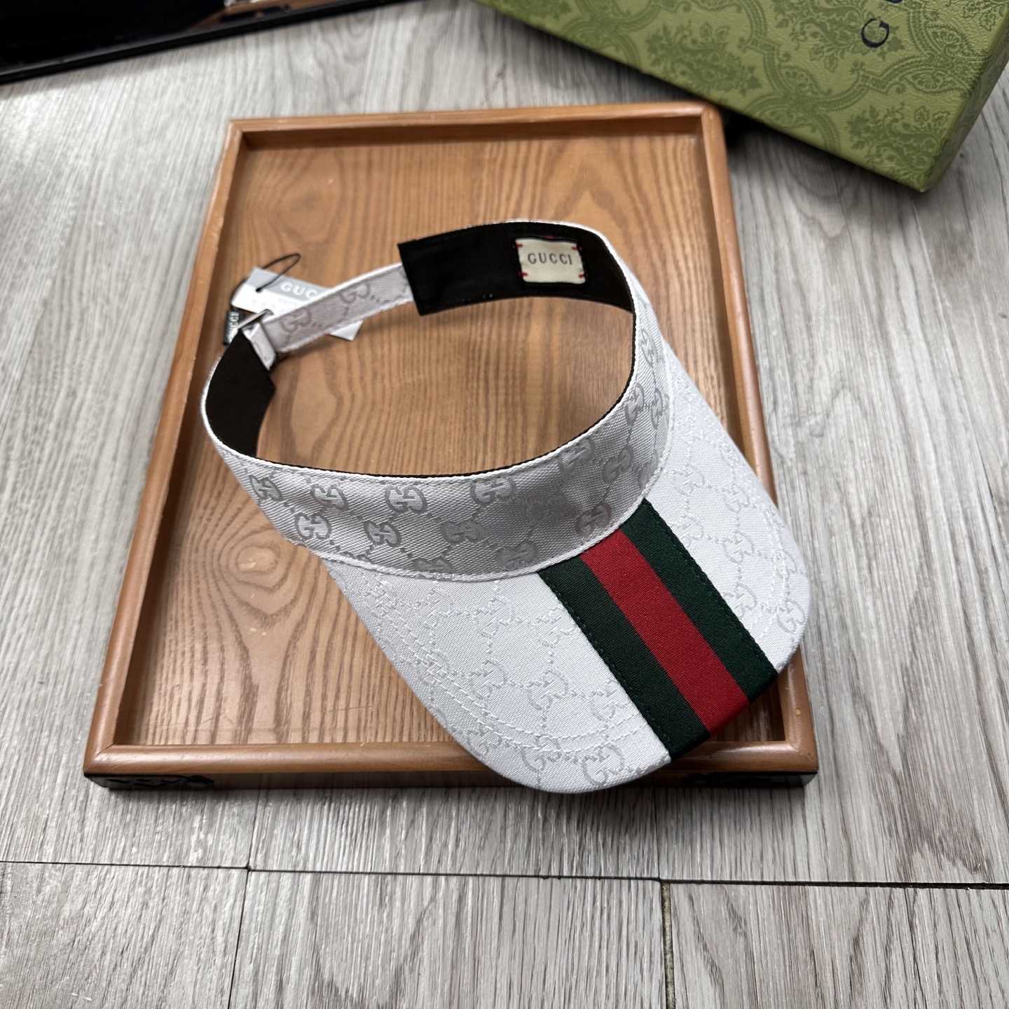 Gucci Original GG Canvas Visor With Web - 