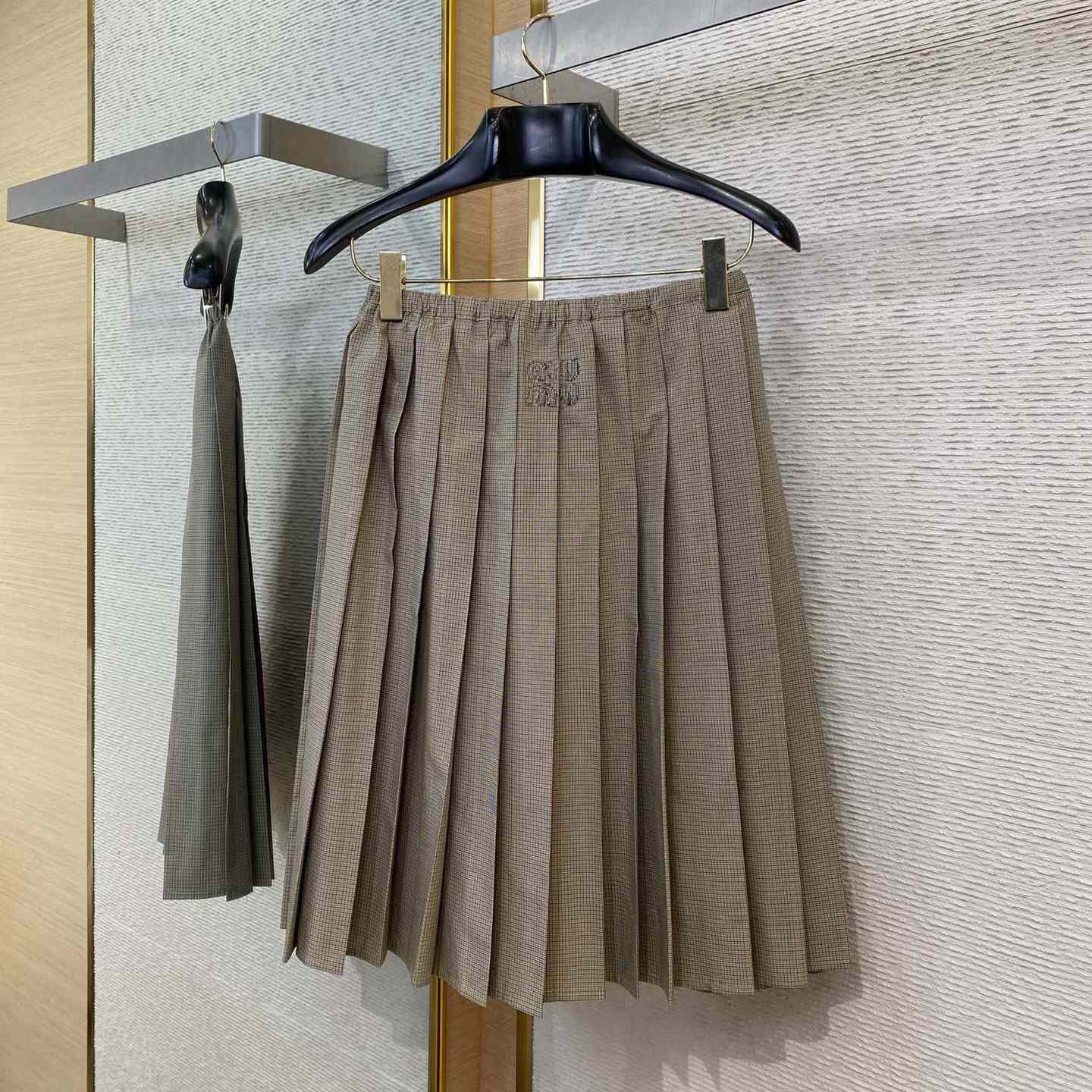 Miu Miu Technical Check Skirt - PerfectKickZ