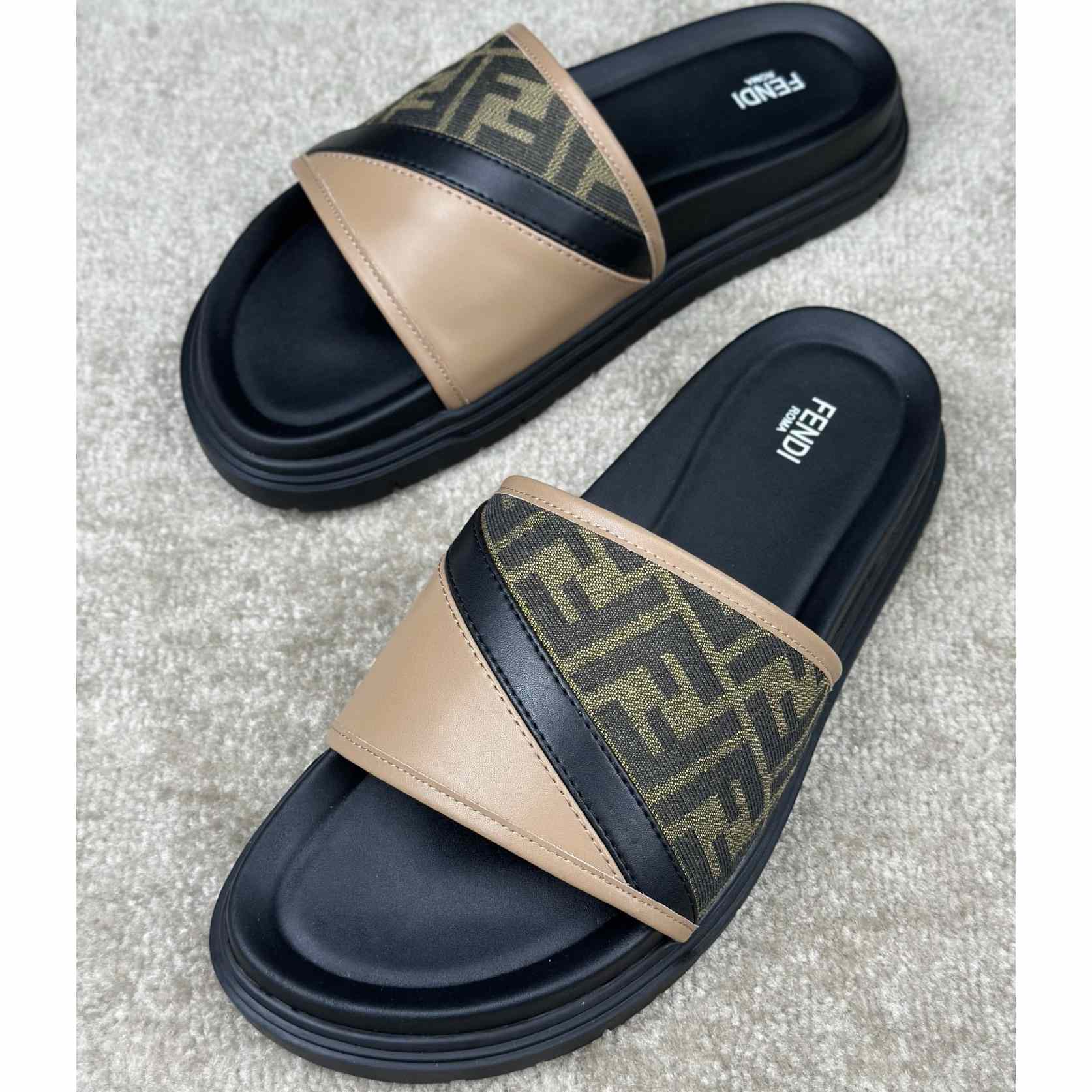Fendi Diagonal Slides  - PerfectKickZ