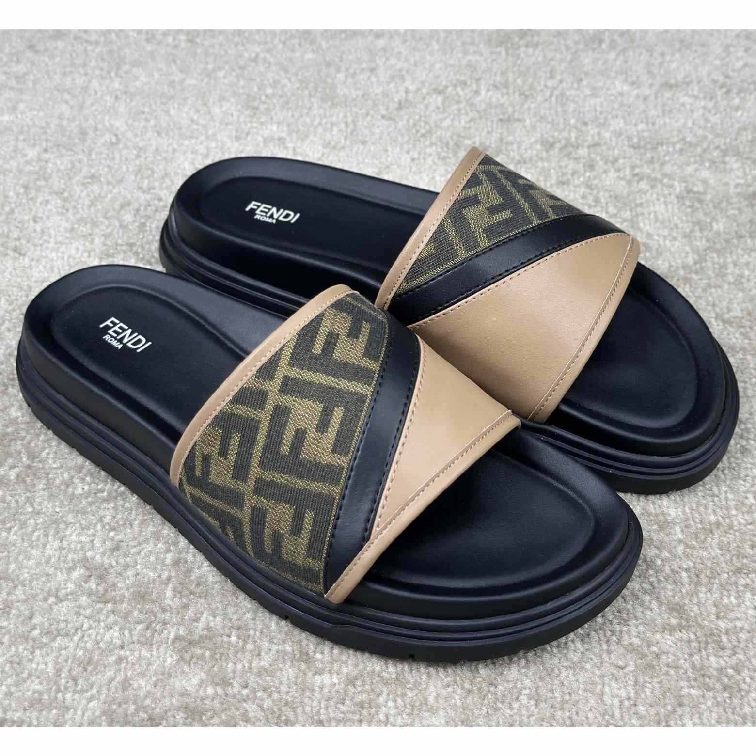 Fendi Diagonal Slides  - PerfectKickZ