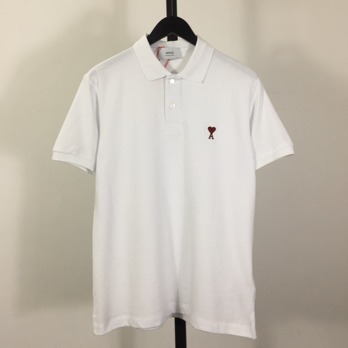 Ami Paris Ami De Coeur Embroidered Polo Shirt - PerfectKickZ