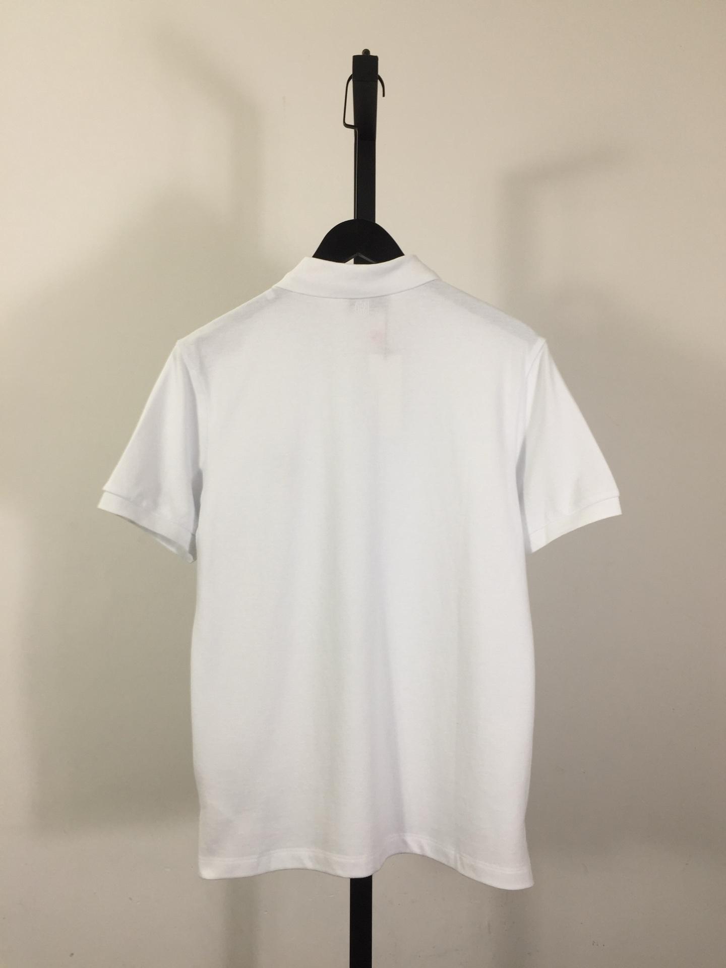 Ami Paris Ami De Coeur Embroidered Polo Shirt - PerfectKickZ