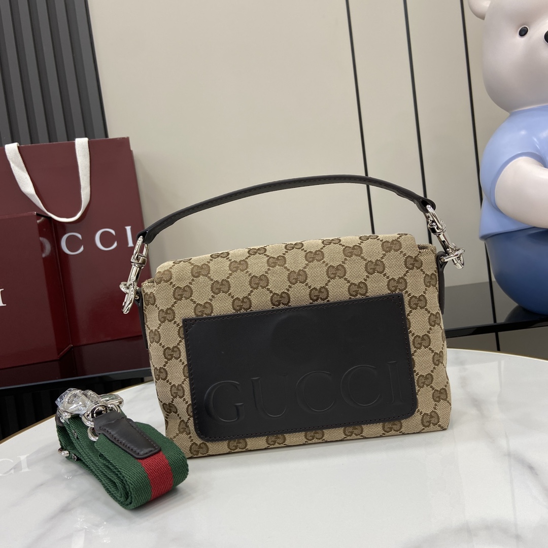 Gucci Small GG Crossbody Bag With Web - PerfectKickZ