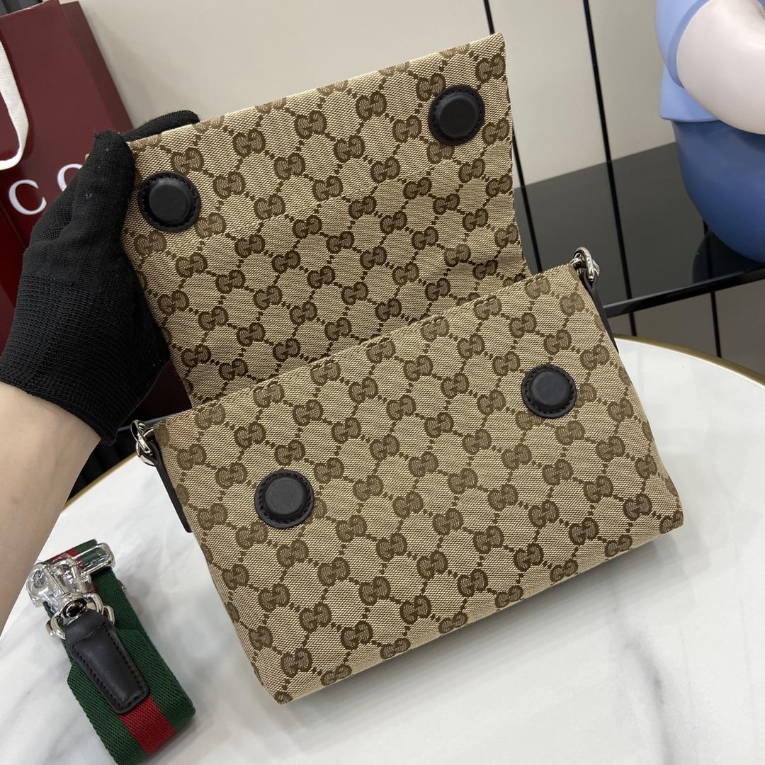 Gucci Small GG Crossbody Bag With Web - PerfectKickZ
