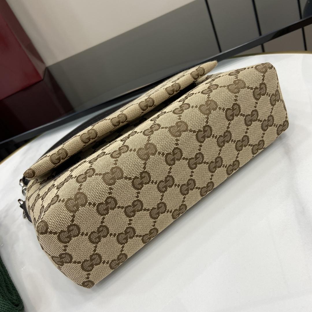 Gucci Small GG Crossbody Bag With Web - PerfectKickZ