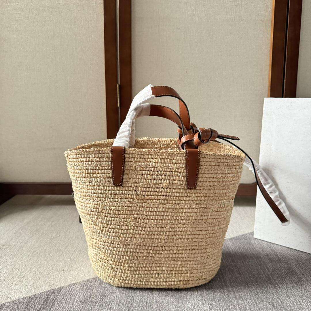 Celine Teen Supple Celine Classic Panier In Raffia And Calfskin - PerfectKickZ