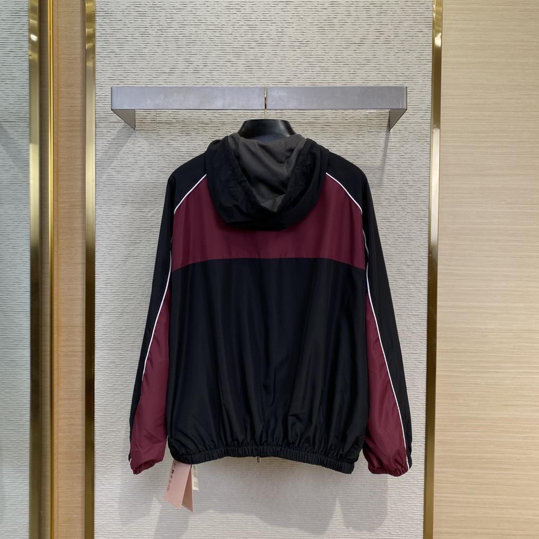 Miu Miu Technical Silk Zipper Blouson Jacket - PerfectKickZ