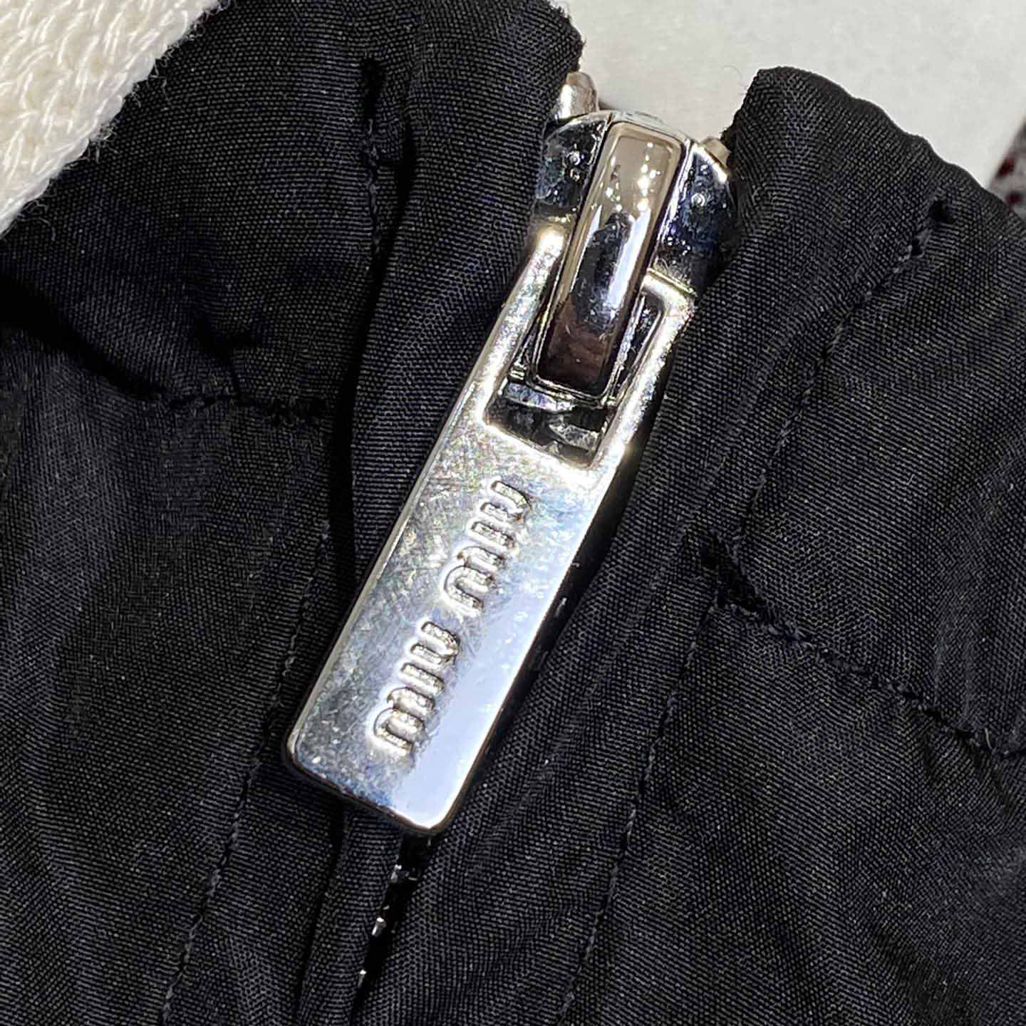 Miu Miu Technical Silk Zipper Blouson Jacket - PerfectKickZ
