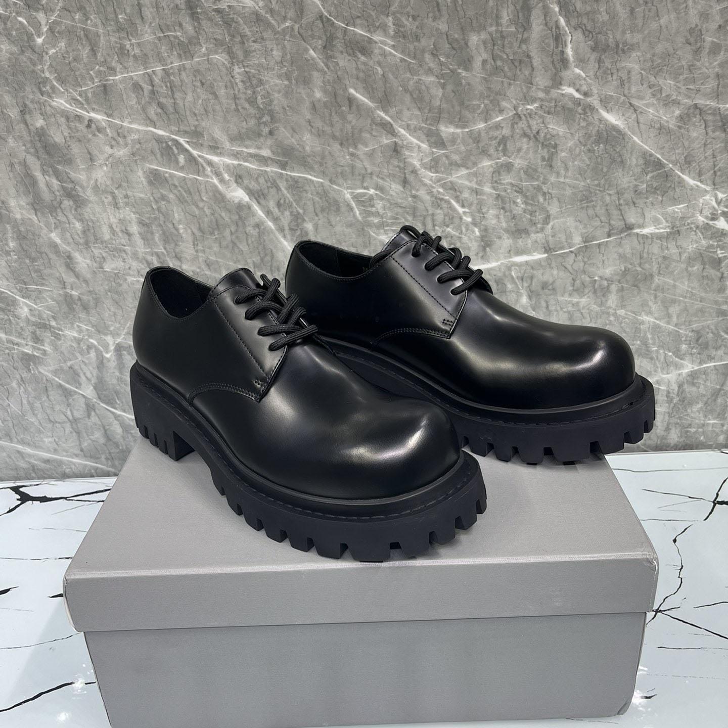 Balenciaga Hummer Derbie In Black Matte Calfskin - PerfectKickZ