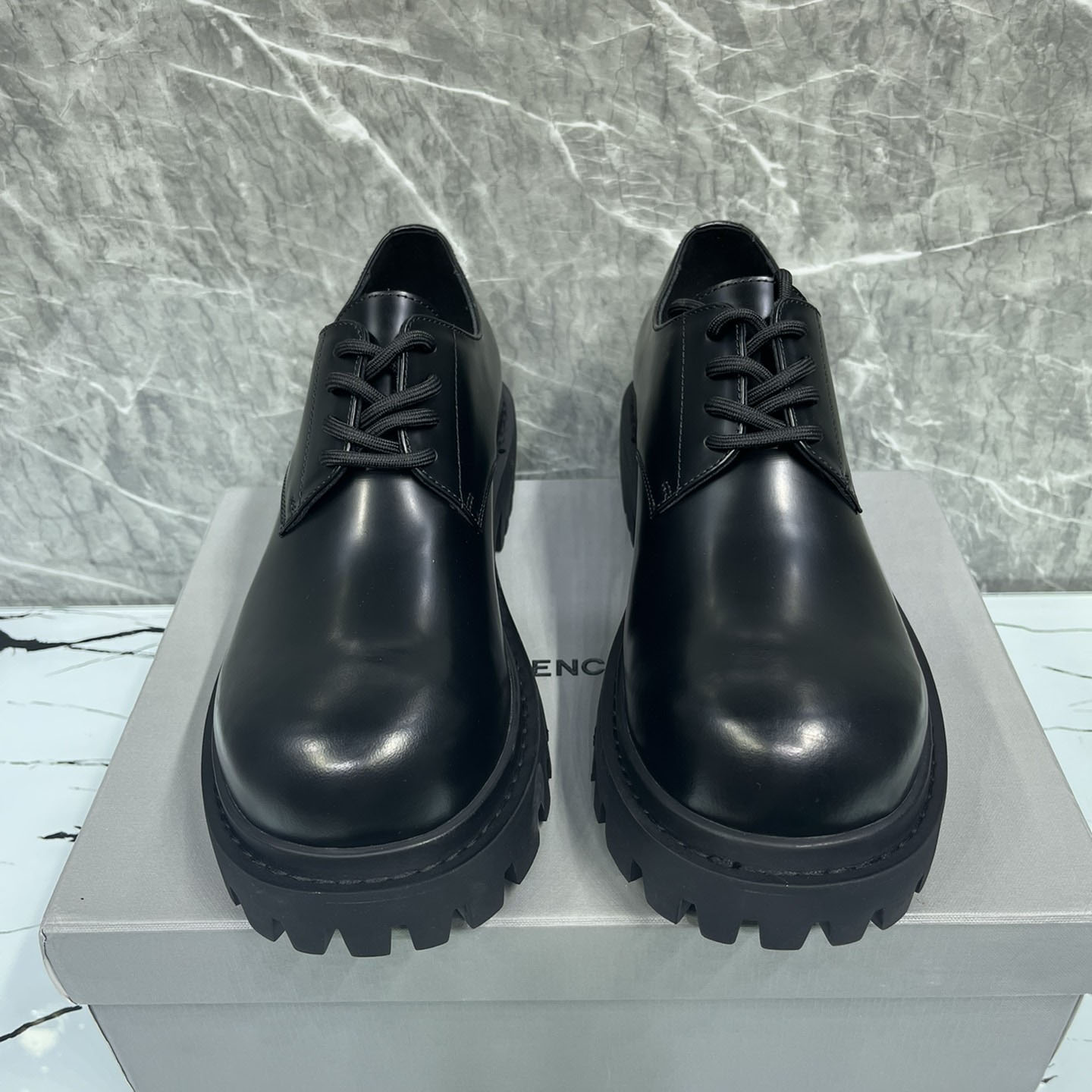 Balenciaga Hummer Derbie In Black Matte Calfskin - 