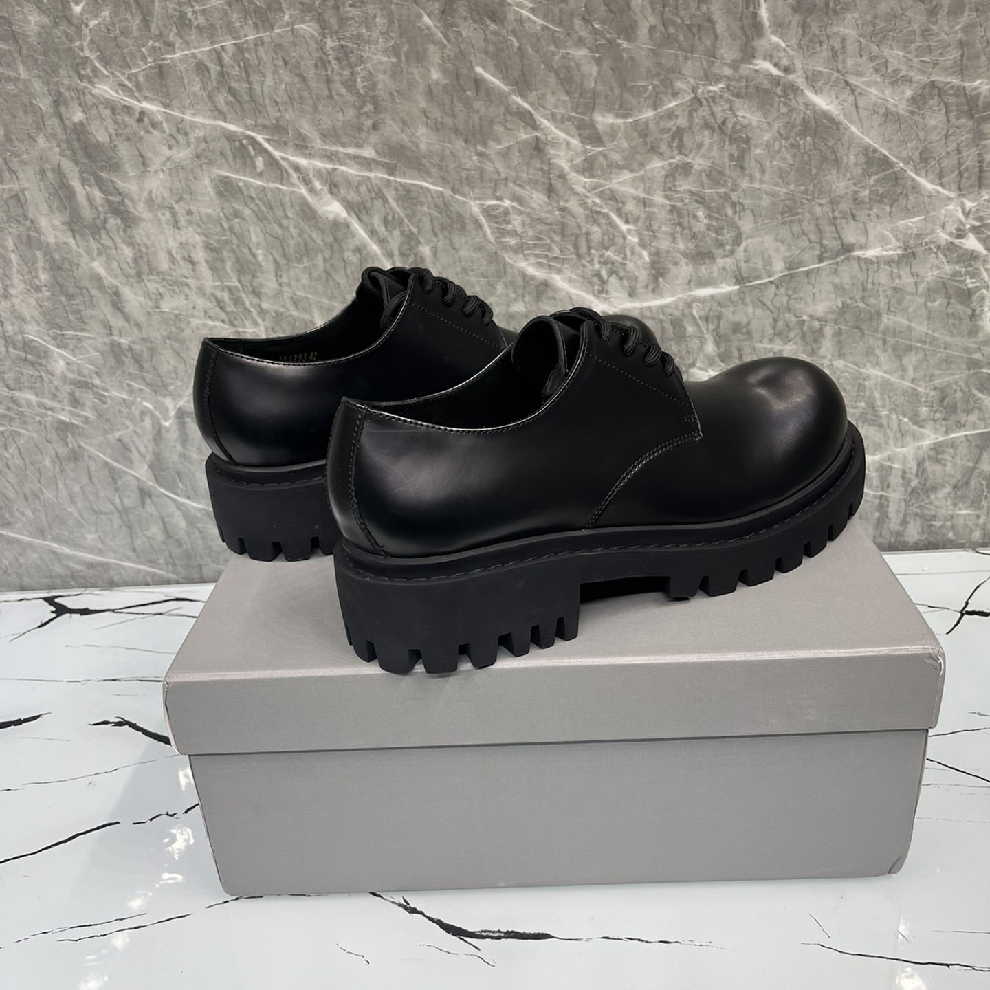 Balenciaga Hummer Derbie In Black Matte Calfskin - PerfectKickZ