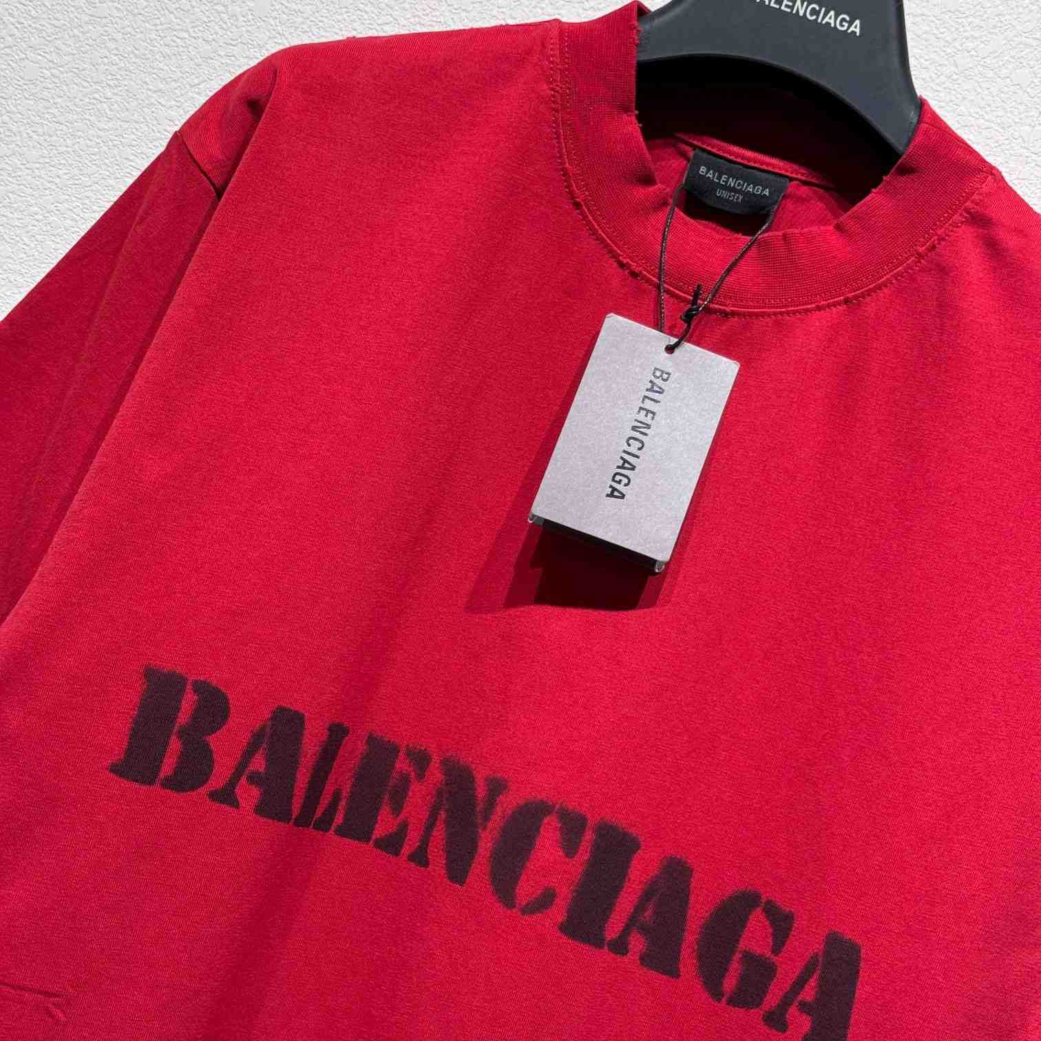 Balenciaga Stencil Type T-Shirt - PerfectKickZ