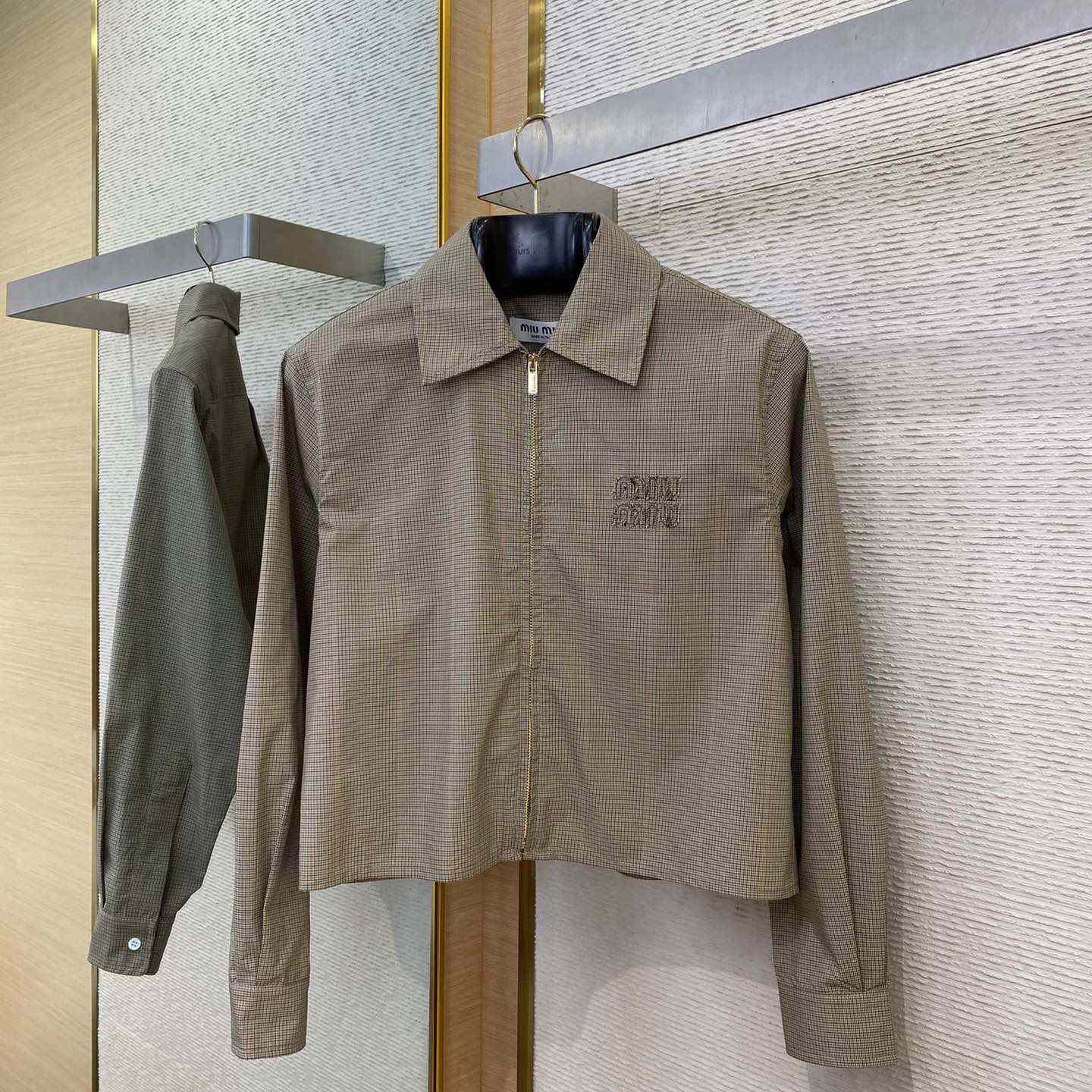 Miu Miu Technical Check Shirt - PerfectKickZ