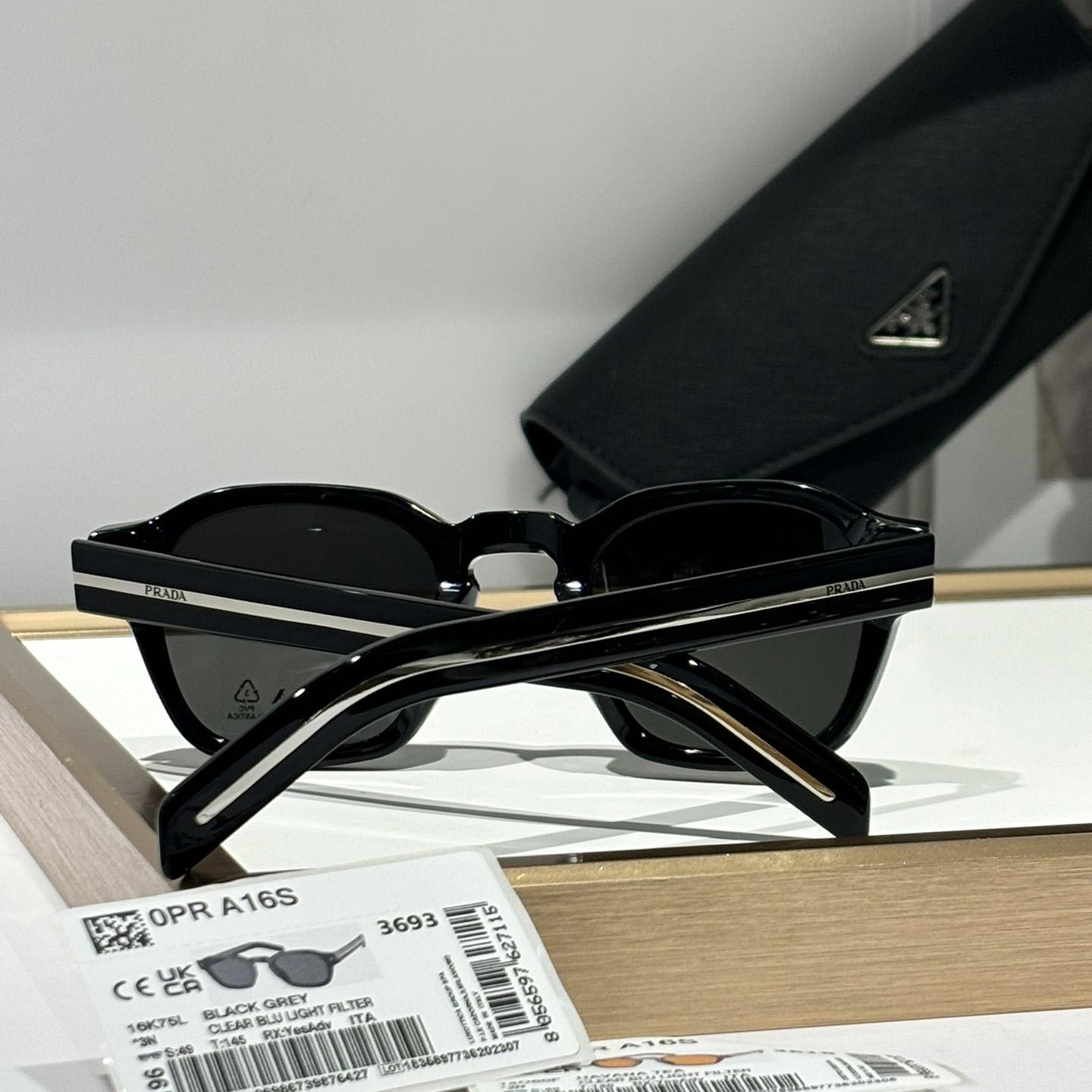 Prada Sunglasses With Iconic Metal Plaque   SPR A16SF - PerfectKickZ