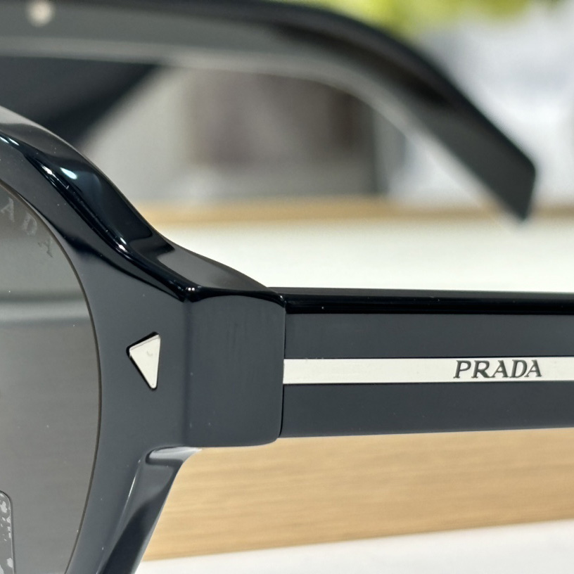 Prada Sunglasses With Iconic Metal Plaque   SPR A16SF - PerfectKickZ