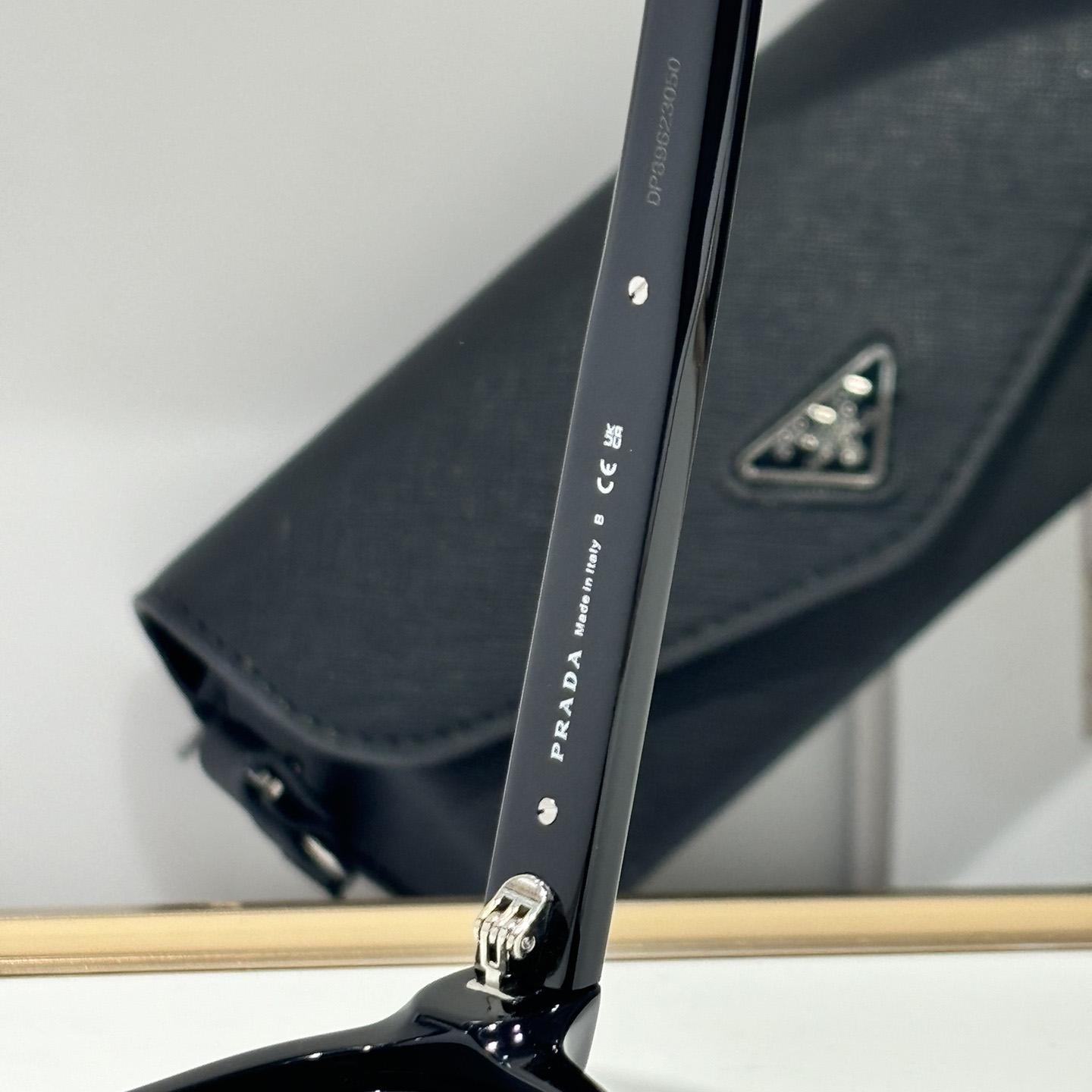 Prada Sunglasses With Iconic Metal Plaque   SPR A16SF - PerfectKickZ