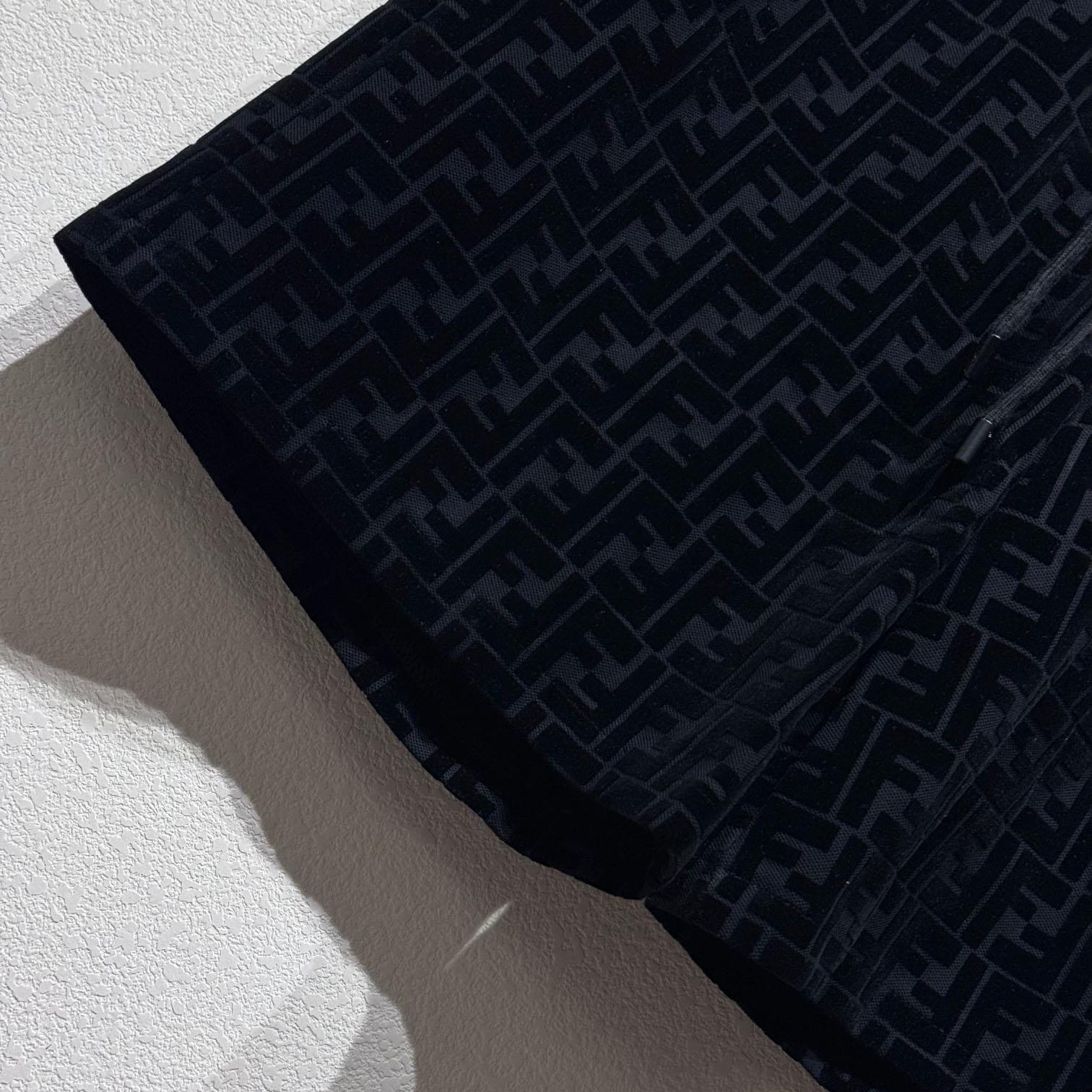 Fendi Black Piqué Pants - PerfectKickZ