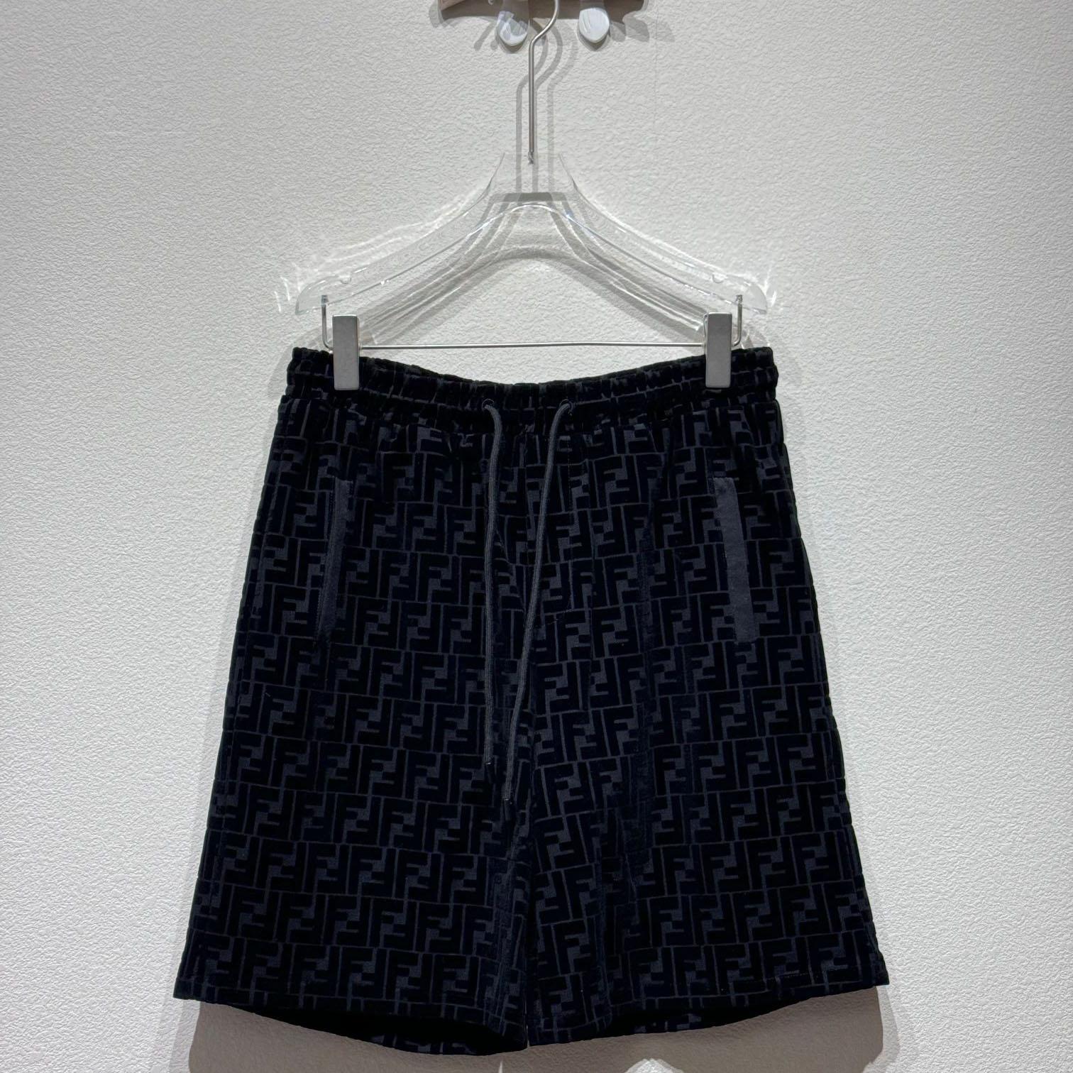 Fendi Black Piqué Pants - PerfectKickZ