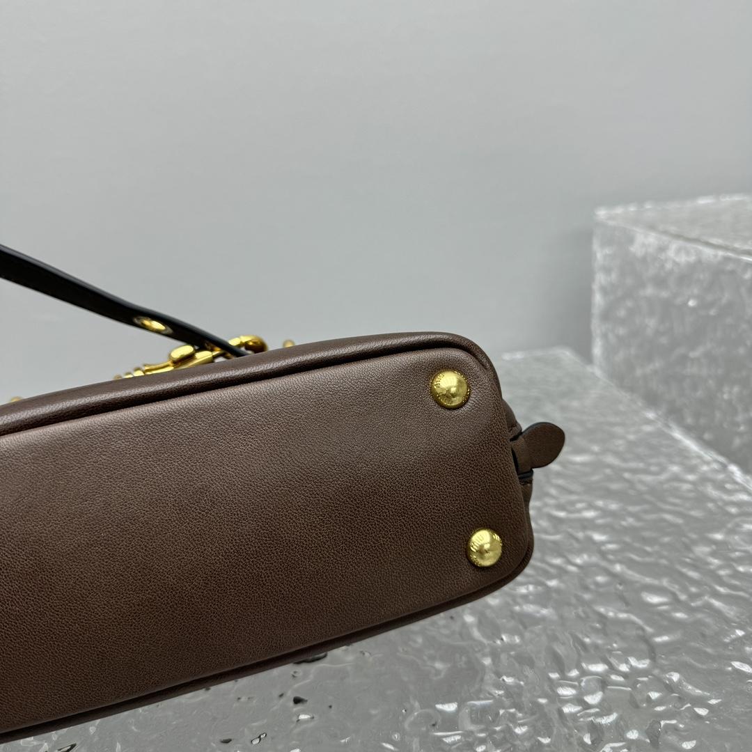 Miu Miu Aventure Leather Tote Bag (21x 8x 13cm) - PerfectKickZ