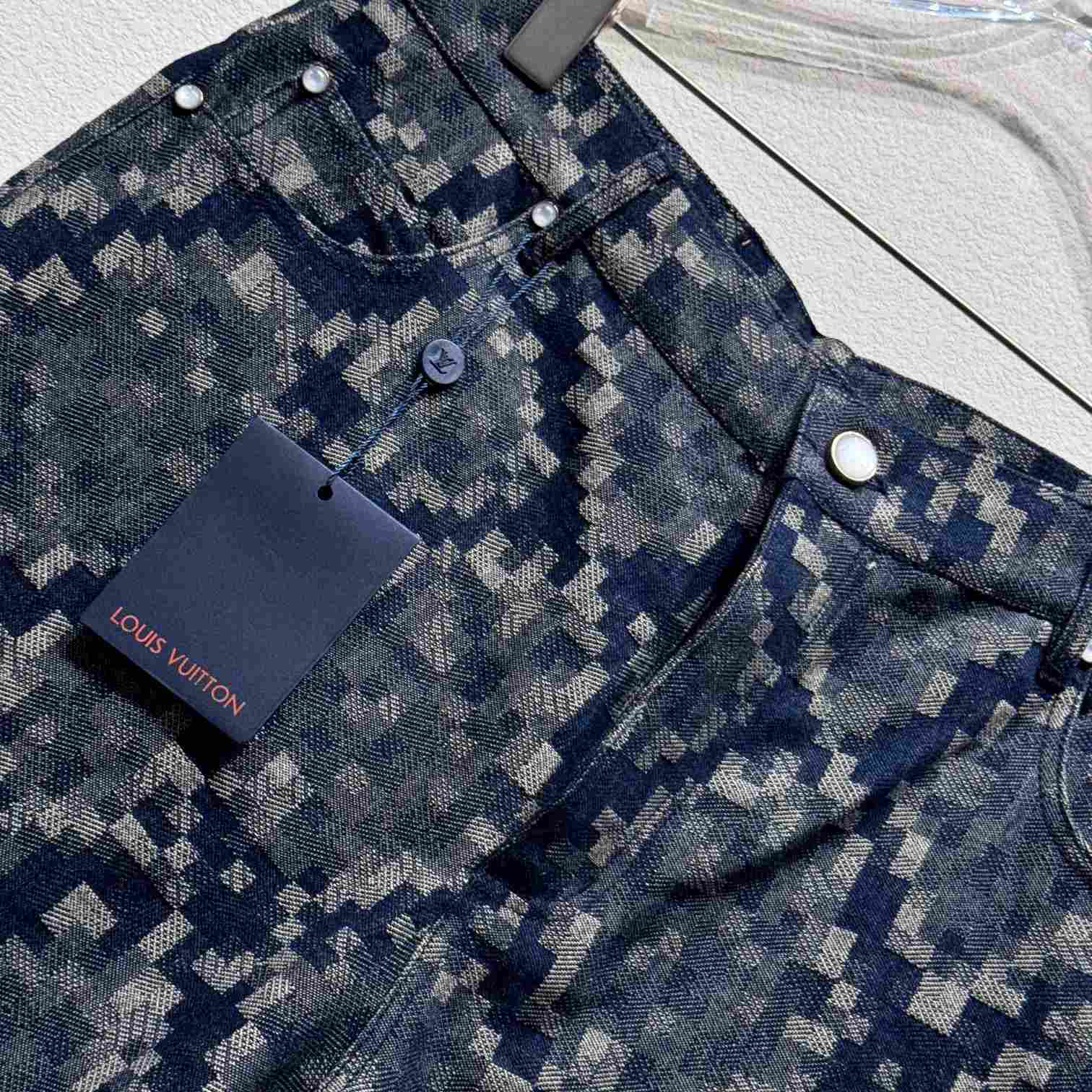 Louis Vuitton Graphic Denim Skate Shorts - PerfectKickZ