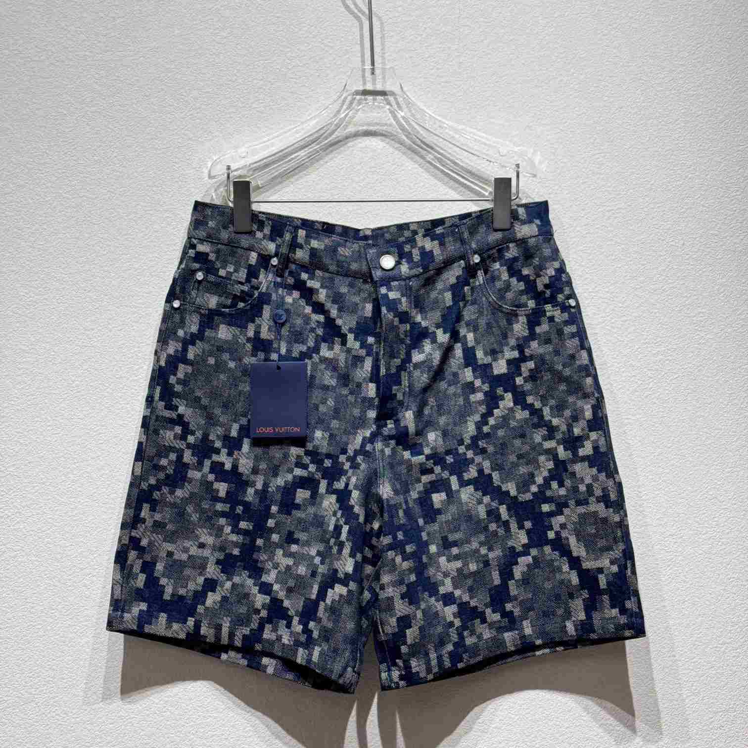 Louis Vuitton Graphic Denim Skate Shorts - PerfectKickZ