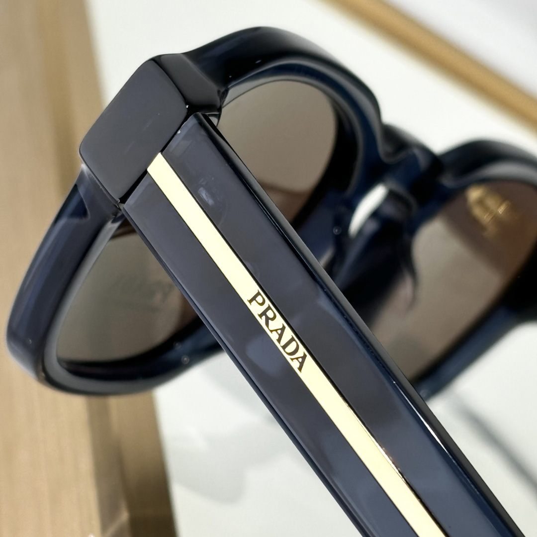 Prada Sunglasses With Iconic Metal Plaque   SPR A16SF - PerfectKickZ