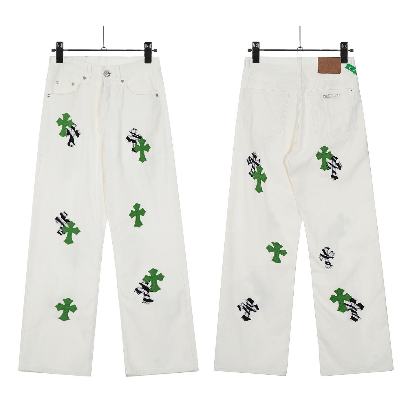 Chrome Hearts Cross Patch Jeans - PerfectKickZ