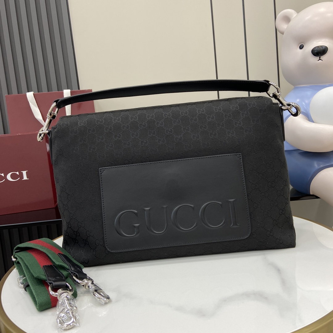 Gucci Medium GG Crossbody Bag With Web - PerfectKickZ