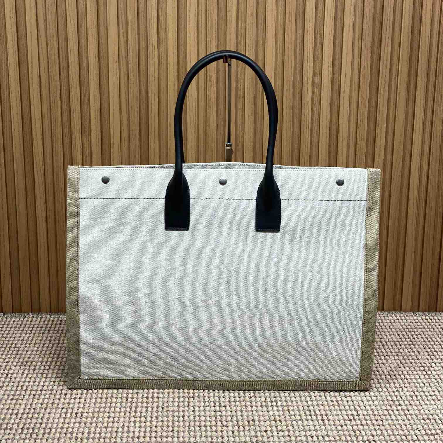 Saint Laurent Rive Gauche Tote In Canvas - 