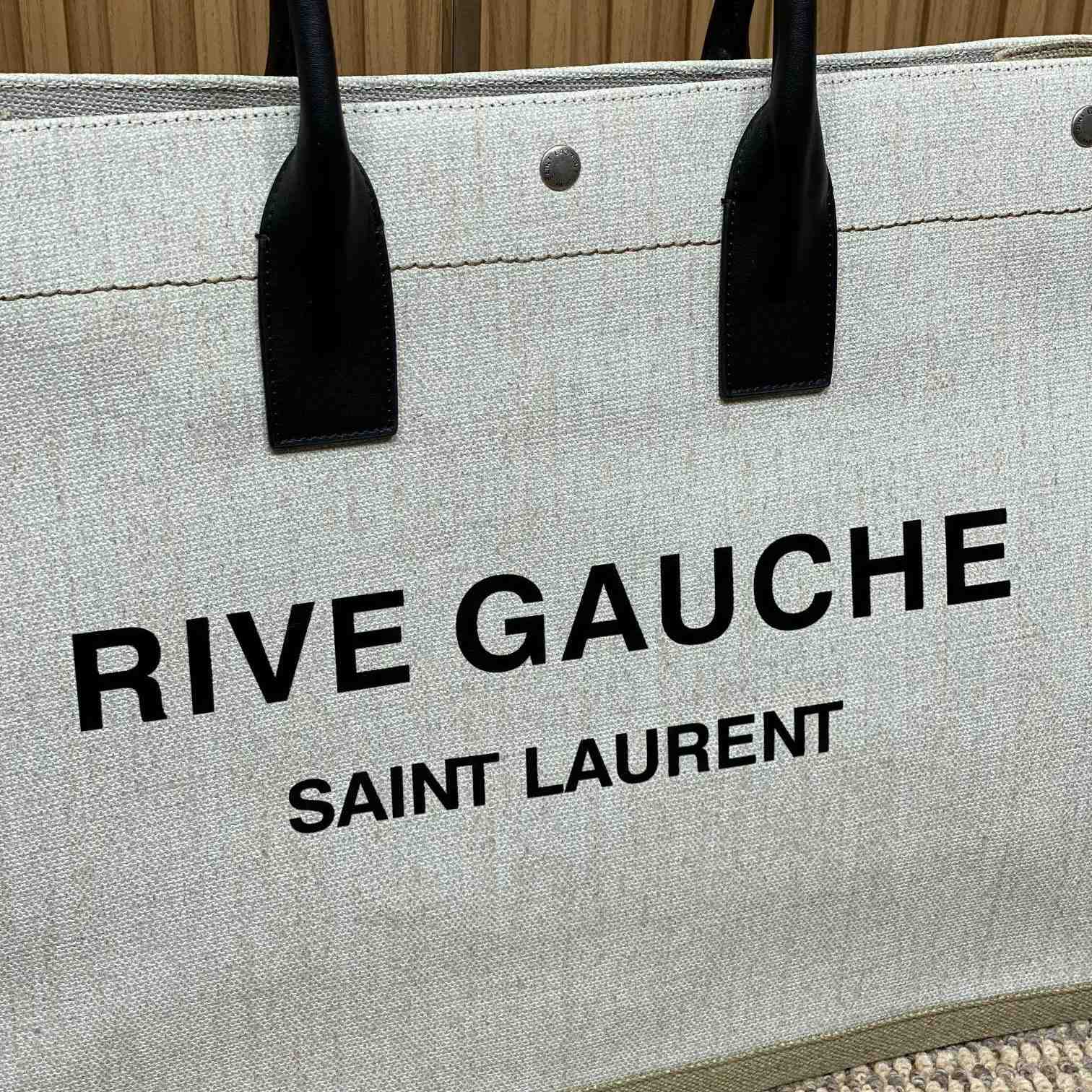 Saint Laurent Rive Gauche Tote In Canvas - 