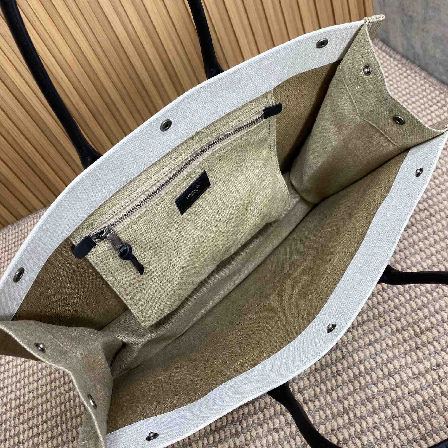 Saint Laurent Rive Gauche Tote In Canvas - 